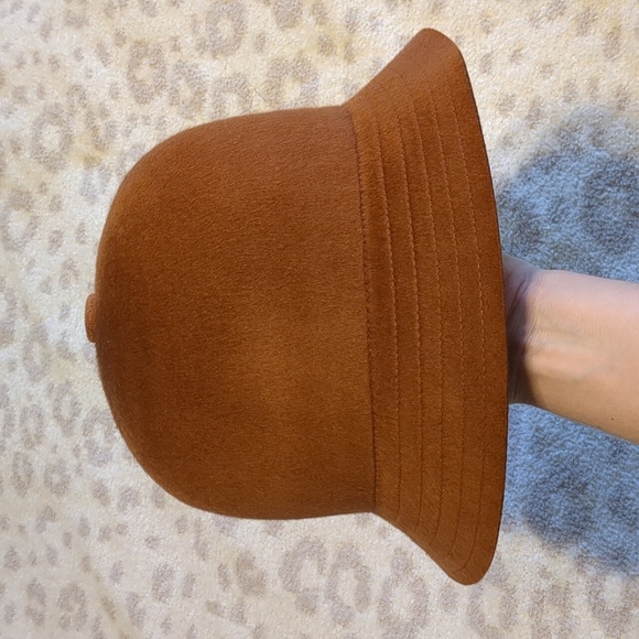 Brixton Tan Burnt Orange Wool Bucket Hat Autumn Fall Size 7.25 7 1/4 - Picture 3 of 5